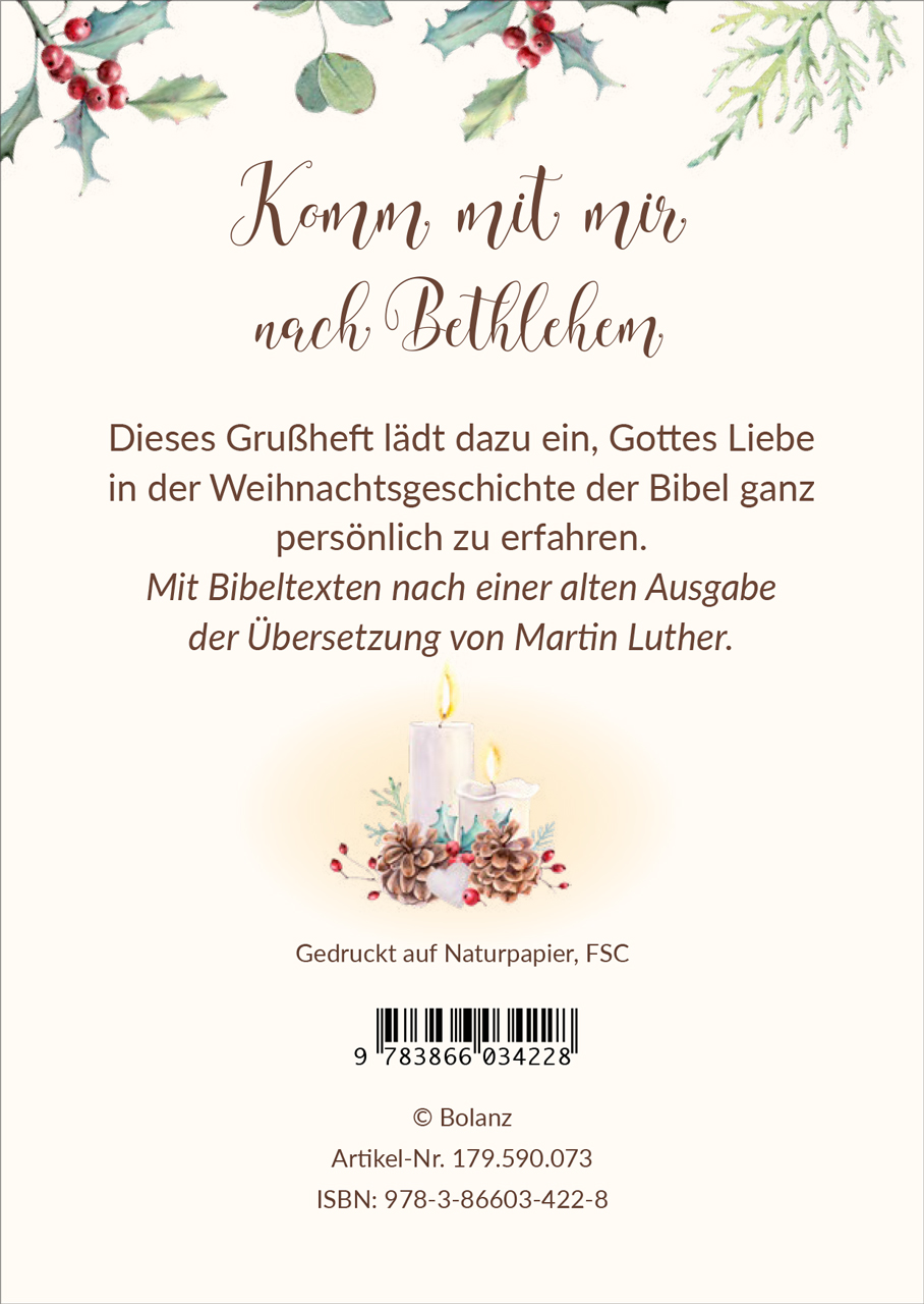 Grußheft - Kommt mit mir nach Bethlehem - Anlass: Weihnachten (10,5 x 14,8 cm) Grußheft - Kommt mit mir nach Bethlehem - Anlass: Weihnachten (10,5 x 14,8 cm)