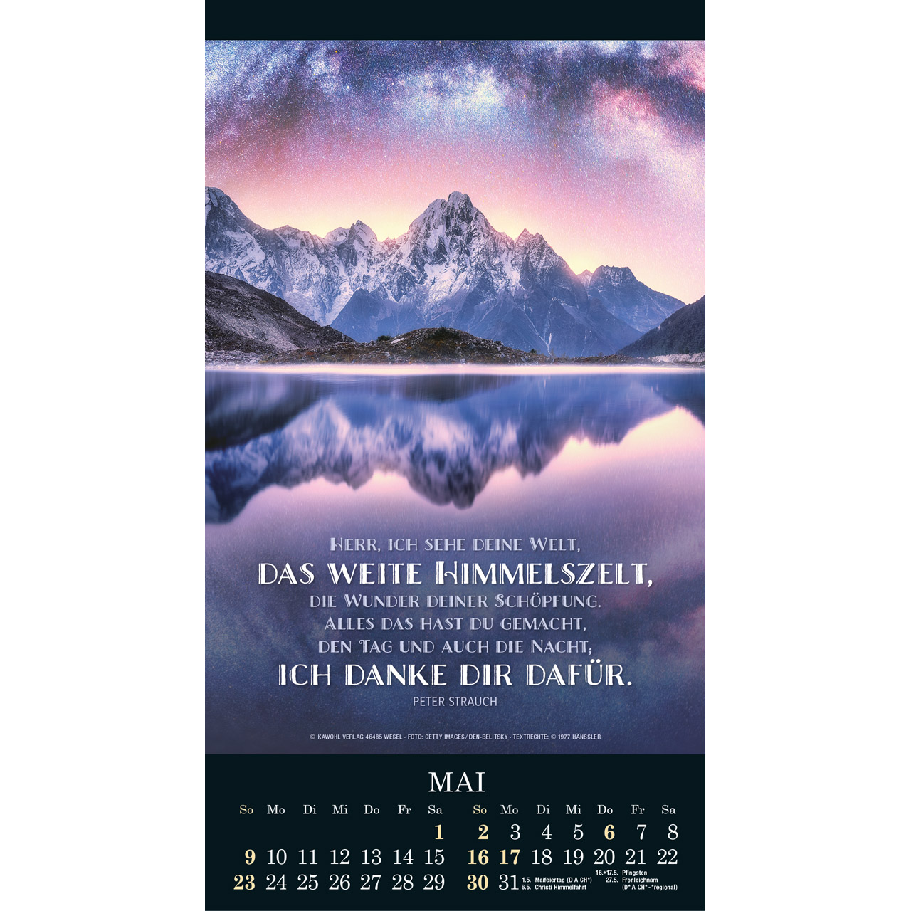 Die Wunder deiner Werke 2027 -  (21 x 38 x 0,1 cm)
