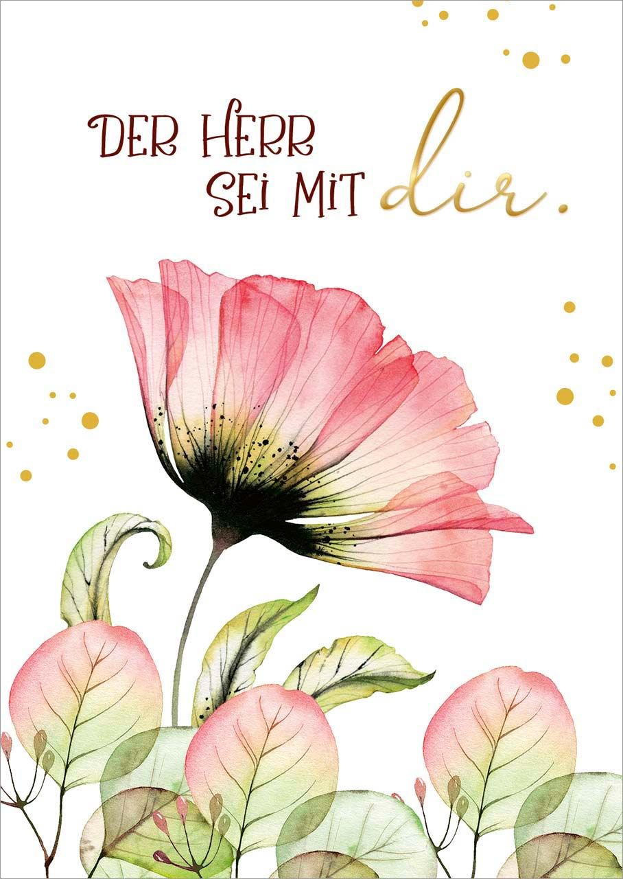 Postkarte Der HERR sei mit dir -  (10,5 x 14,8 cm)