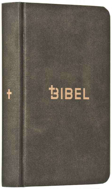 Schlachter 2000 Bibel – Miniaturausgabe (Hardcover, illustrierter Einband, Antikleder-Optik) -  - Hardcover 3. Auflage (9,9 x 14,8 x 3,2 cm)