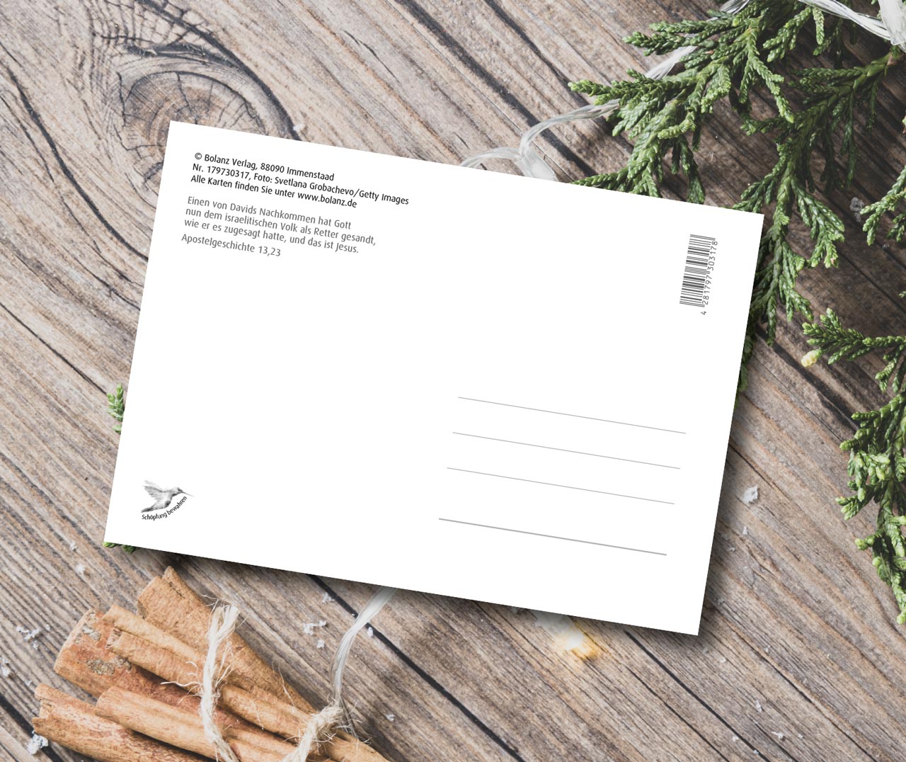 Postkarte Frohe Feiertage -  Anlass: Weihnachten (14,8 x 10,5 cm)