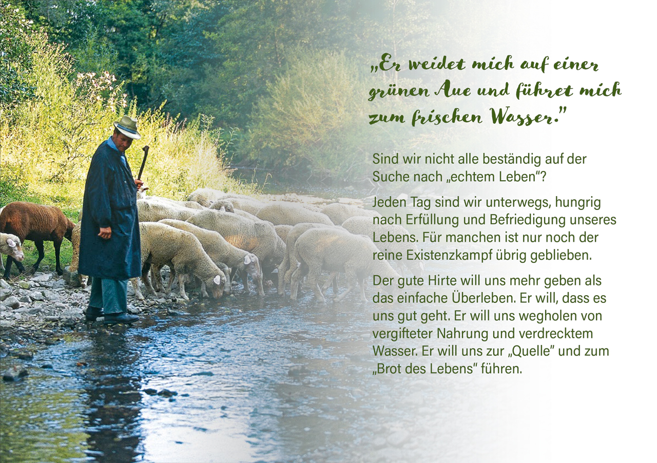 Grußheft Psalm 23 - für alle Tage -  (14,8 x 10,5 cm)