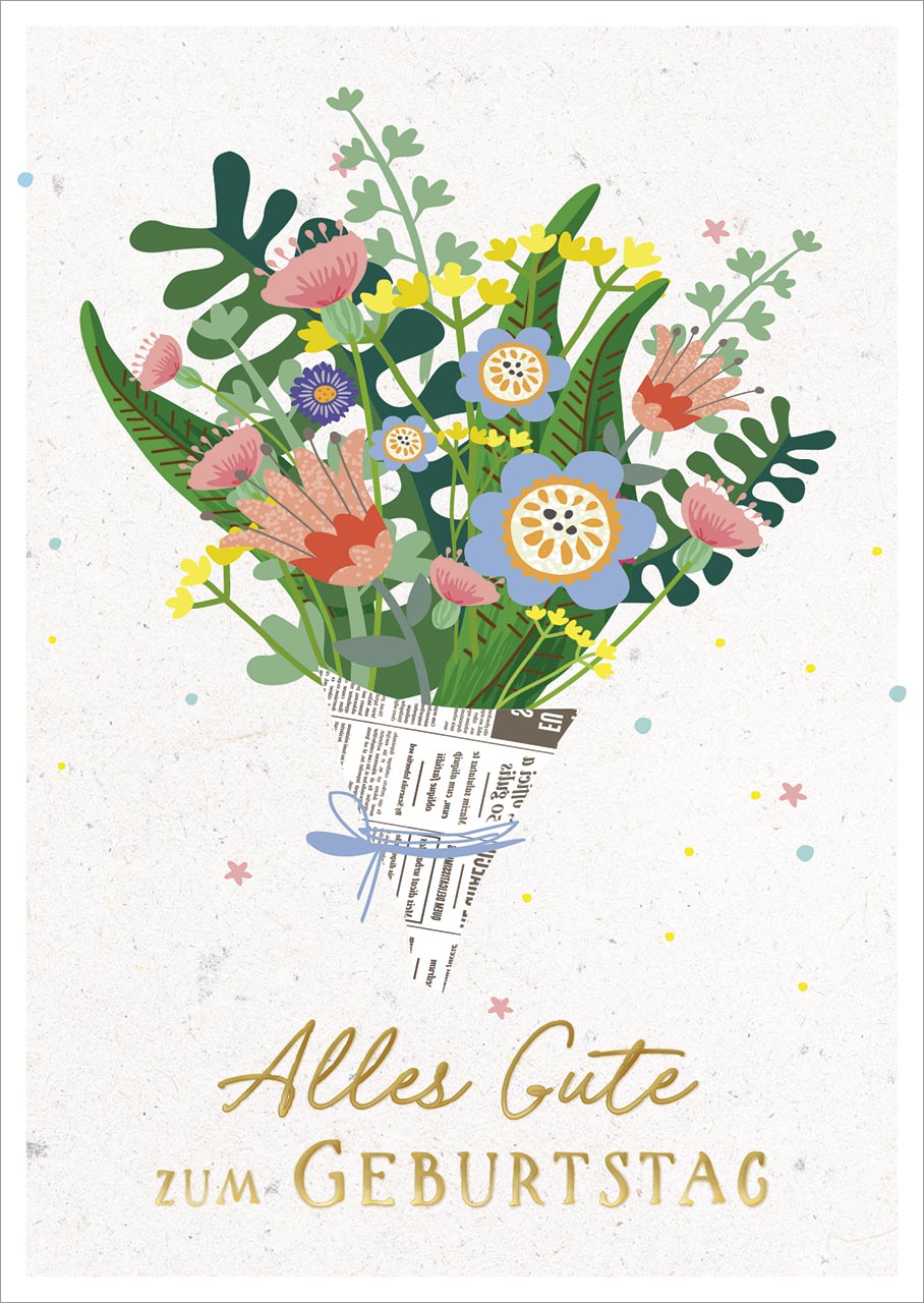 Postkarte Alles Gute -  Anlass: Geburtstag (10,5 x 14,8 cm)