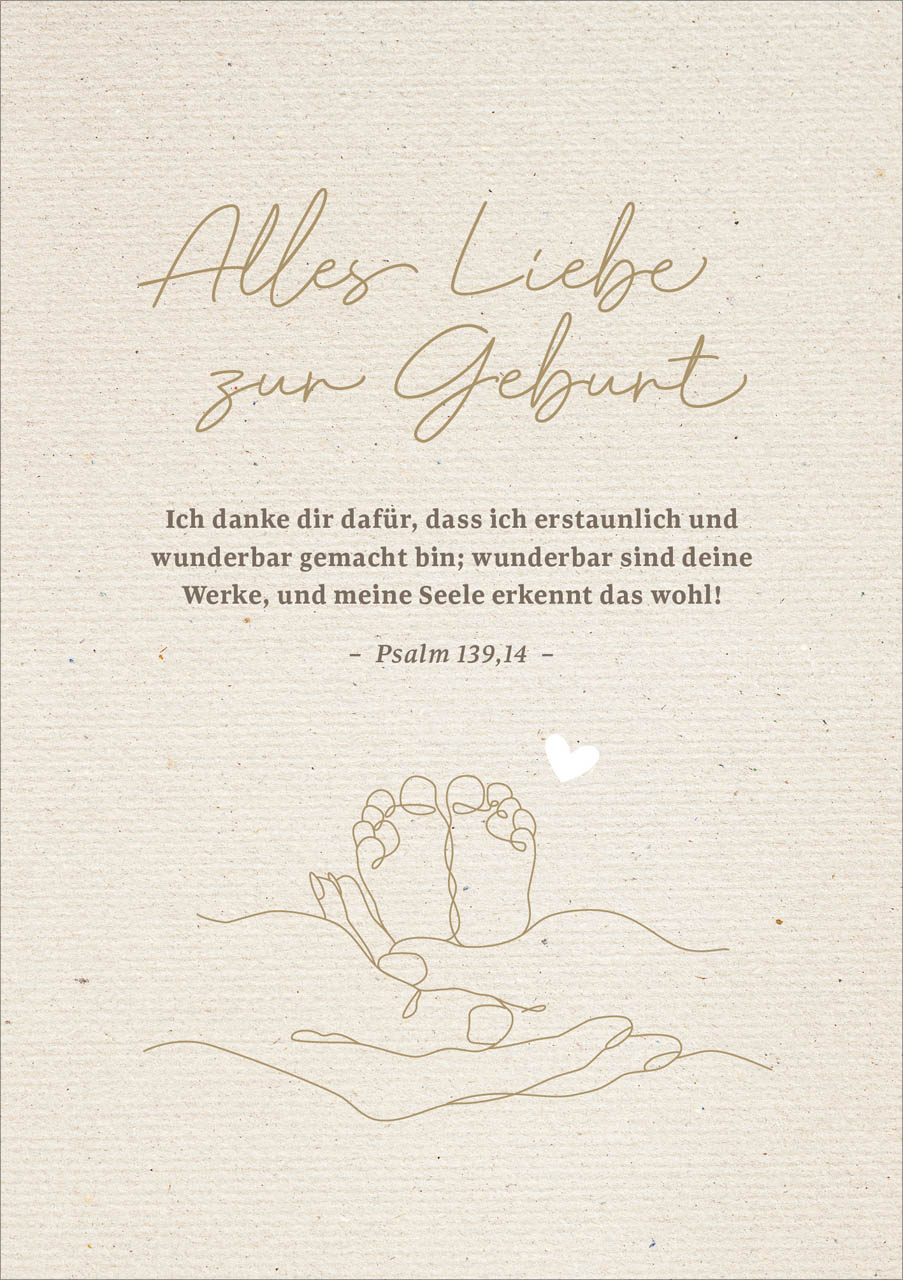 Faltkarte Geburt -  Anlass: Geburt