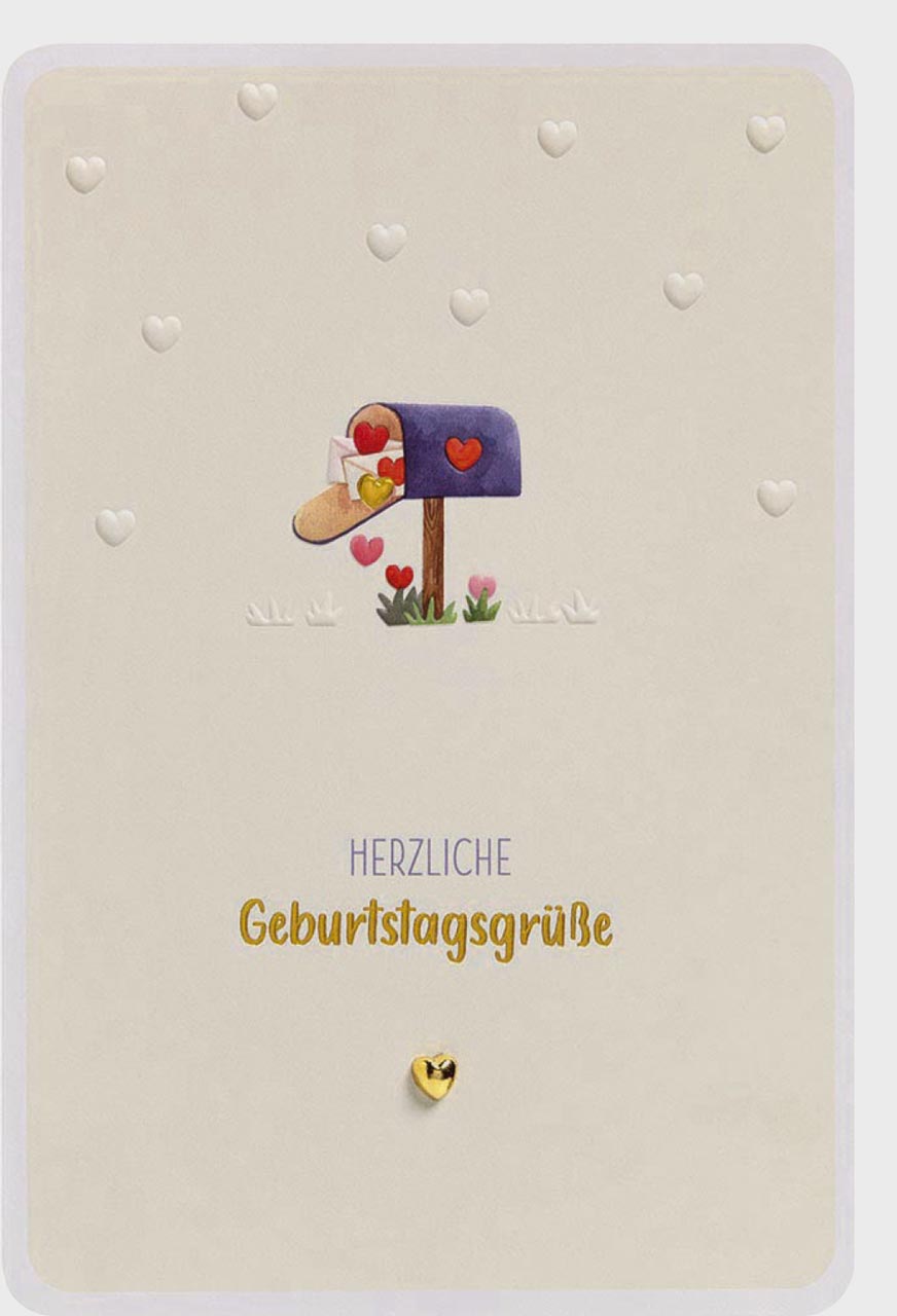 Faltkarte Herzliche Geburtstagsgrüße