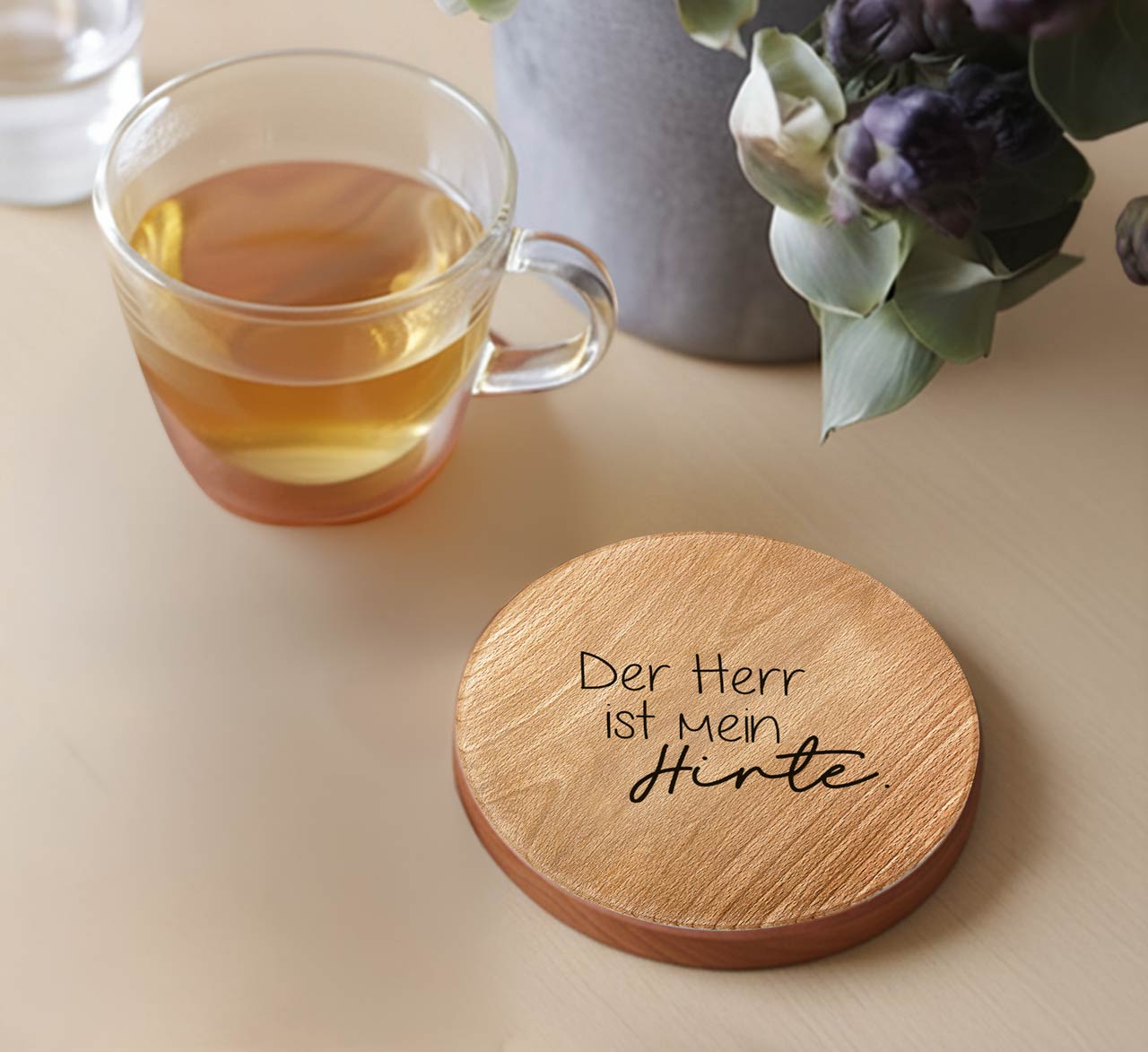 Holzuntersetzer Der Herr ist mein Hirte