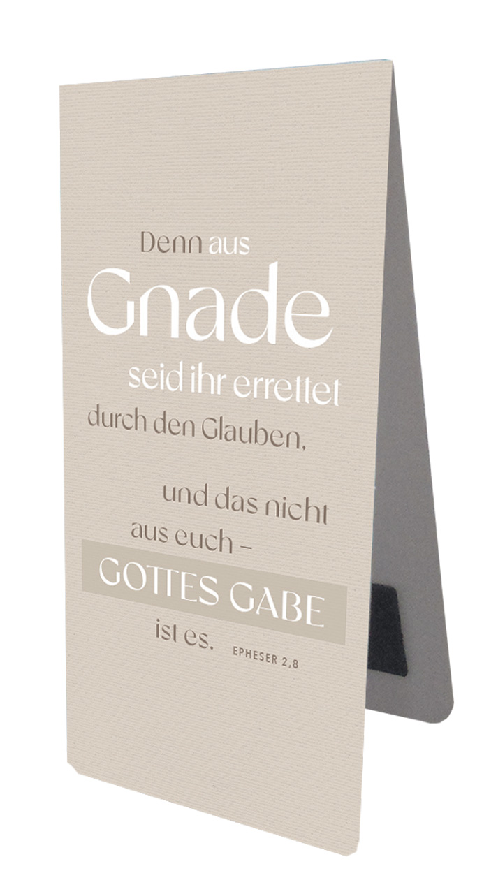 Magnetlesezeichen aus Gnade -  Anlass: Konfirmation (4,5 x 9,5 cm)