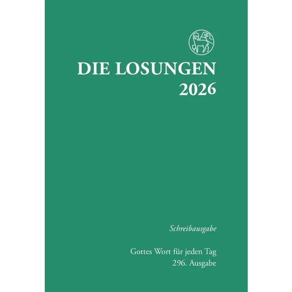 Losungen 2026 grün, Schreibausgabe -  (11,5 x 16,5 x 1,4 cm)