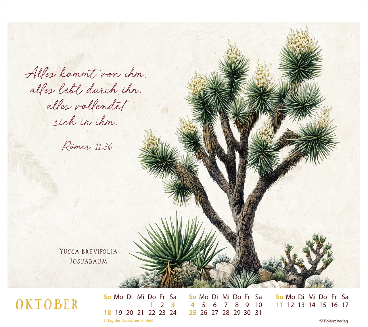 MeisterWerke des Schöpfers 2026 - Tischkalender