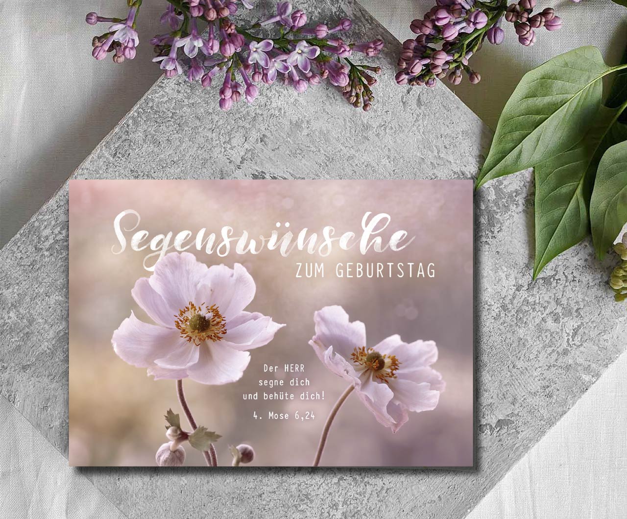 Postkarte Segenswünsche zum Geburtstag -  Anlass: Geburtstag (14,8 x 10,5 cm)