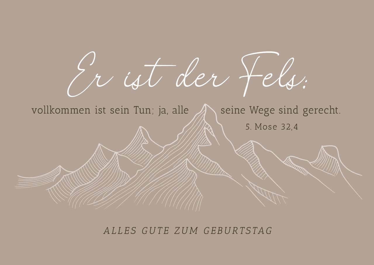 Postkarte Er ist der Fels