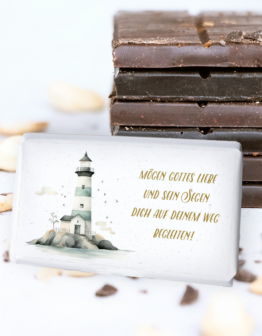 Schokolade Leuchtturm -  (9,5 x 5,5 cm)