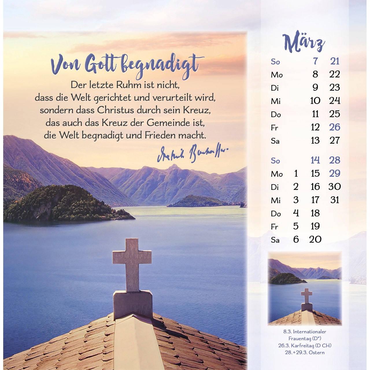 Gott ist für dich 2027 -  (16 x 16 x 0,1 cm)