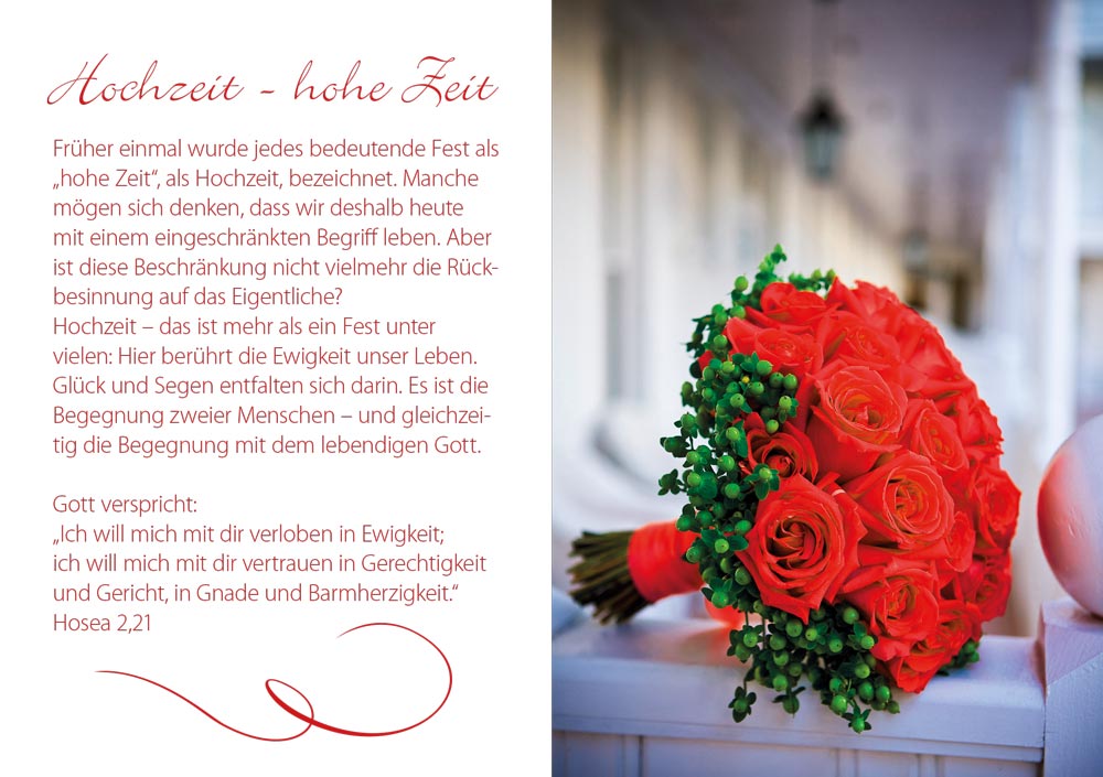Grußheft Hochzeit
