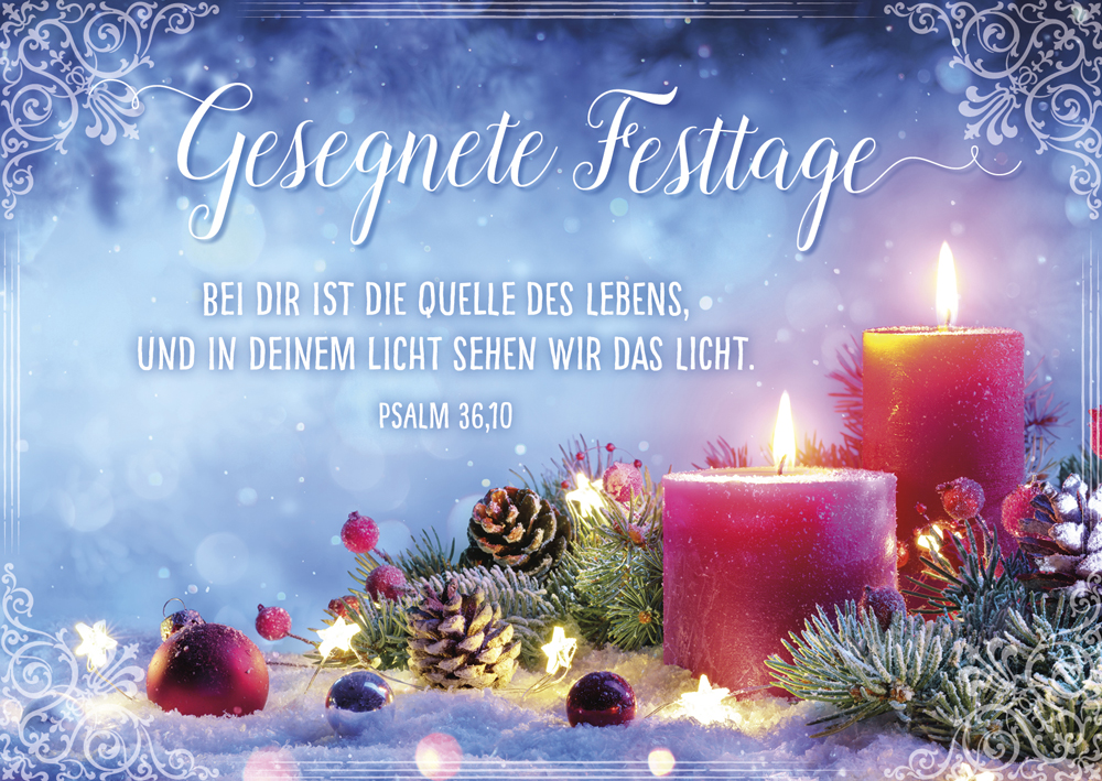 Postkartenbox Segenswünsche zum Fest -  Anlass: Weihnachten (15 x 11 cm)