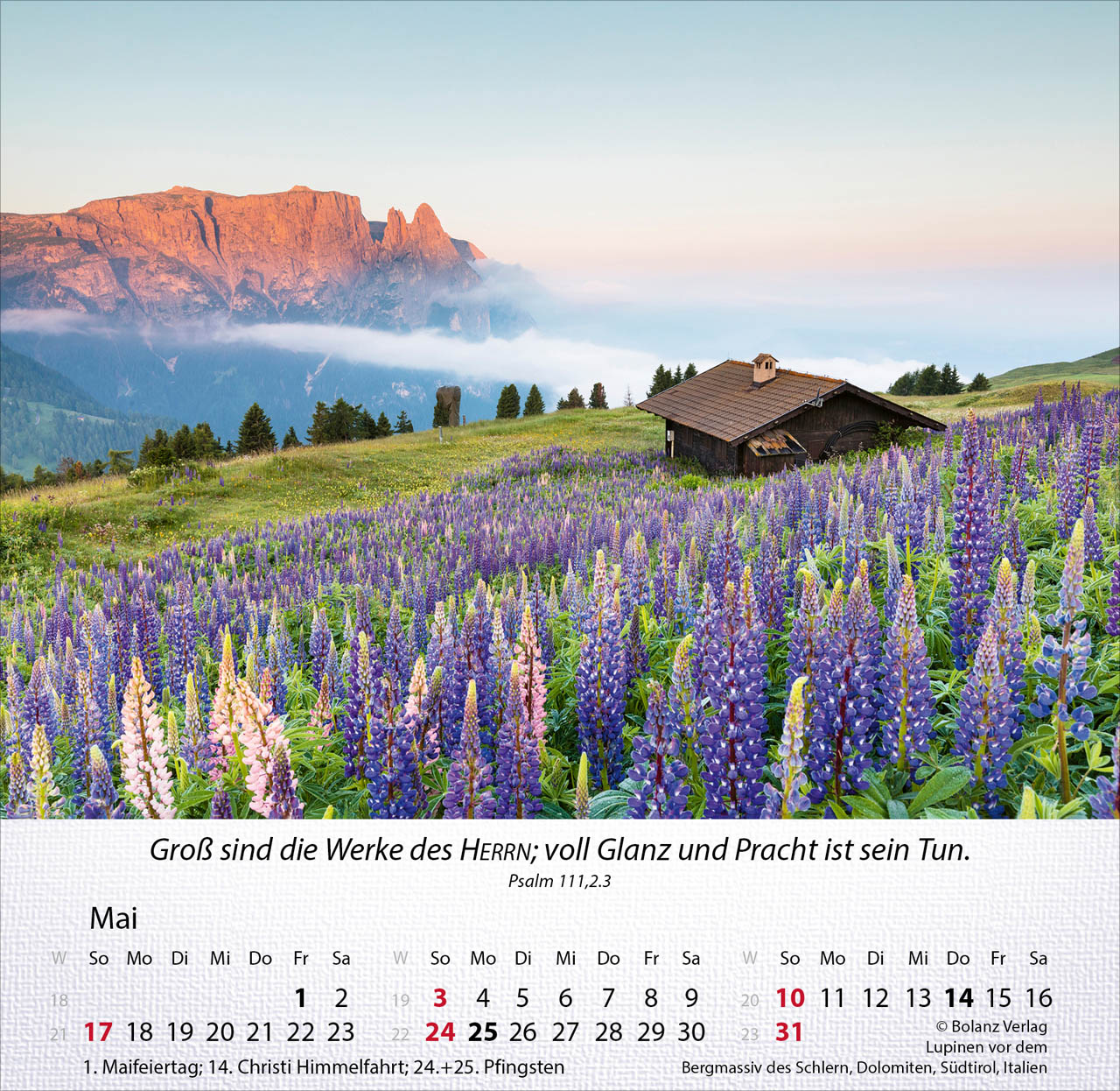 Berge 2026 - Tischkalender
