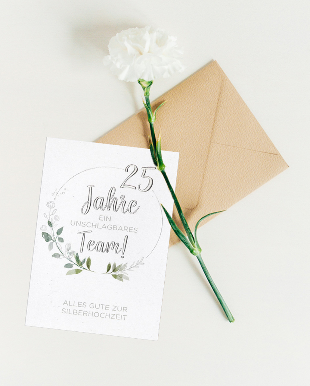 Faltkarte Zur Silberhochzeit -  Anlass: Silberhochzeit (11,5 x 17 cm)