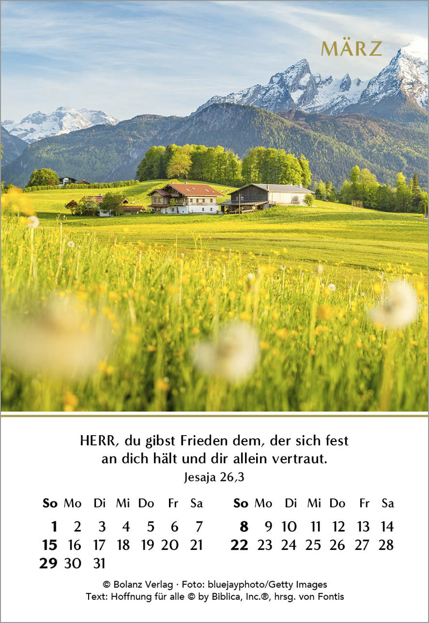 Ein Jahr der Hoffnung Mini-Kalender 2026