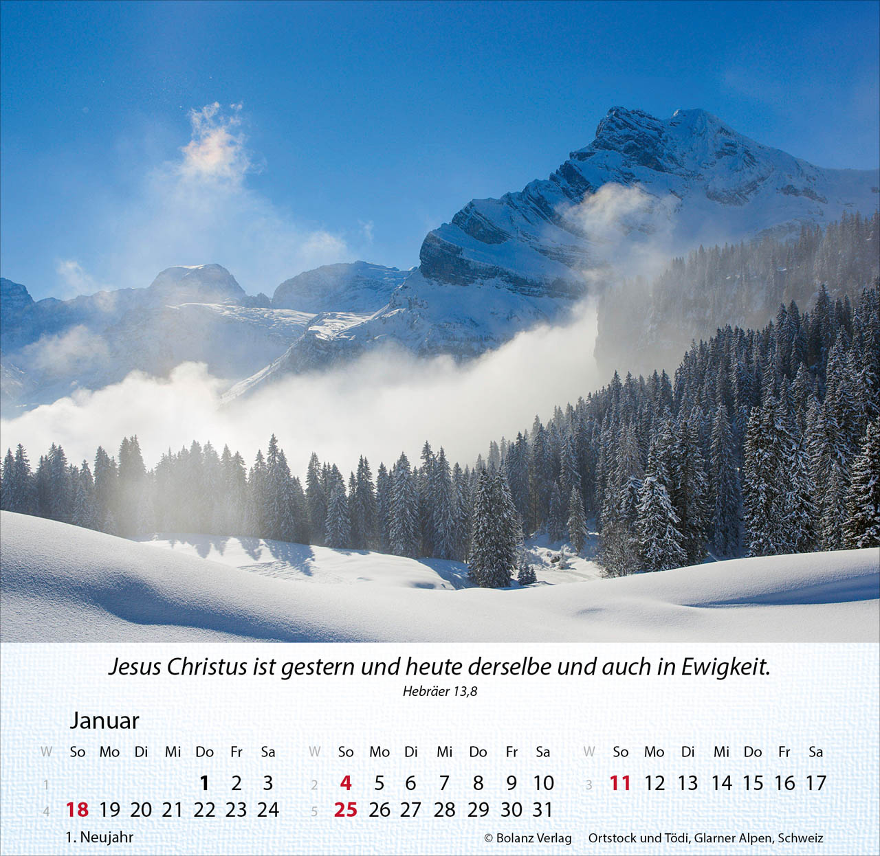 Berge 2026 - Tischkalender