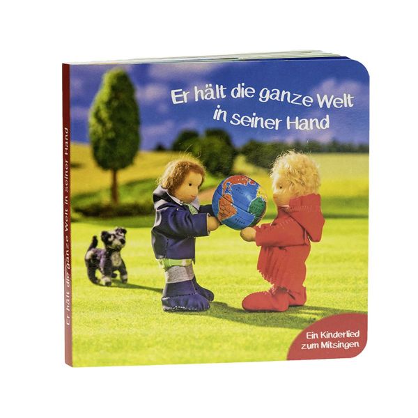 Er hält die ganze Welt in seiner Hand -  Autor: Olaf & Anna Kauke - Pappbilderbuch 1. Auflage (15,5 x 15,5 x 0,9 cm)
