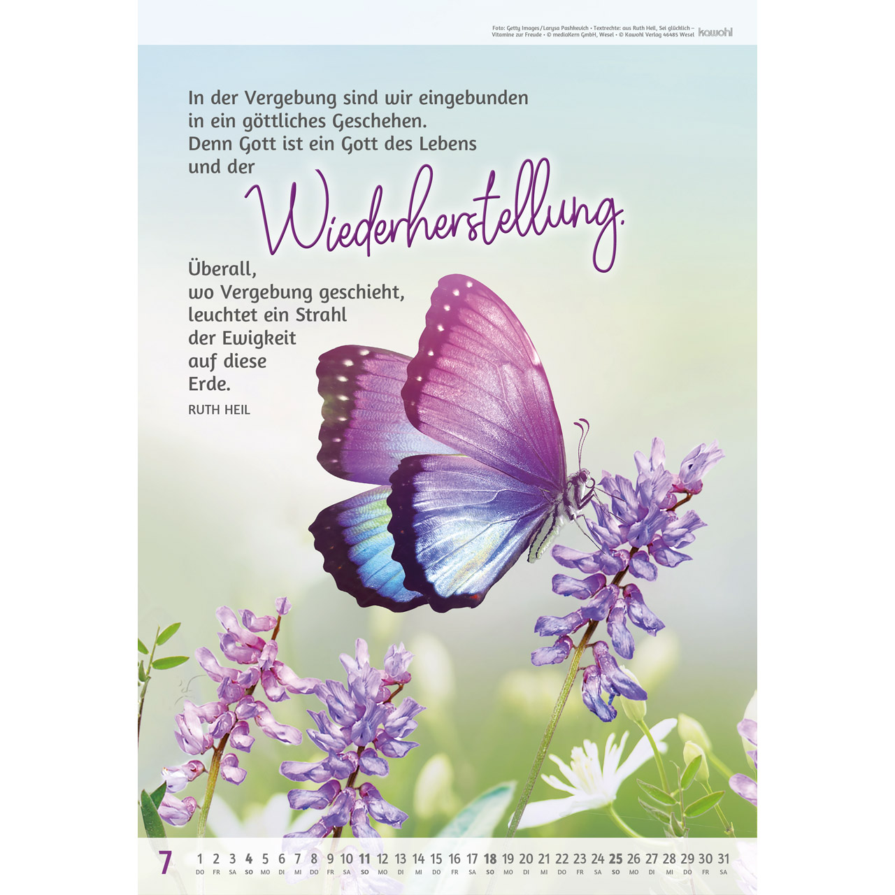 Du bist so wertvoll 2027 -  (30 x 44 x 0,1 cm)