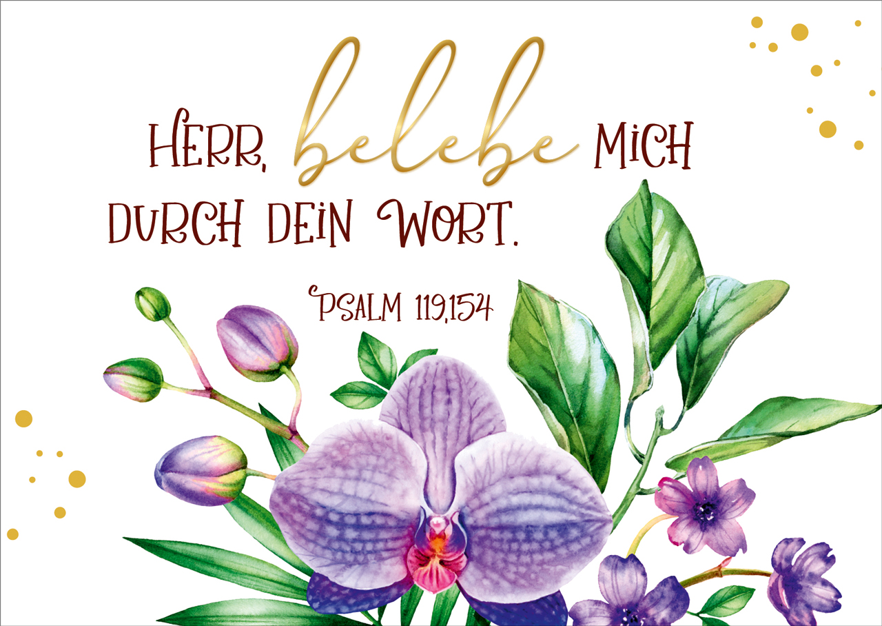 Postkarte Herr, belebe mich -  (14,8 x 10,5 cm)