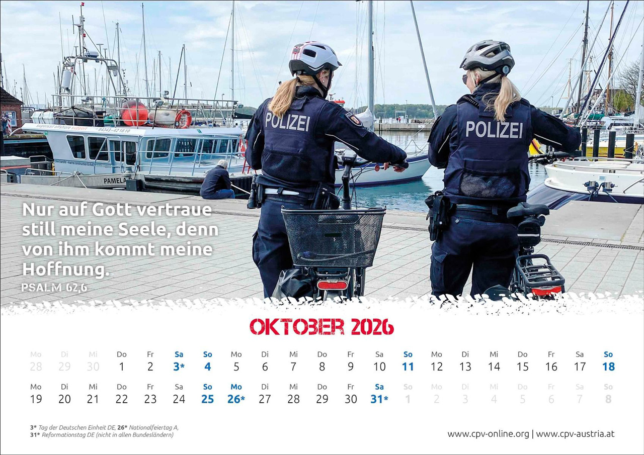 Mit Gott bei der Polizei 2026 -  (29,7 x 21 cm)