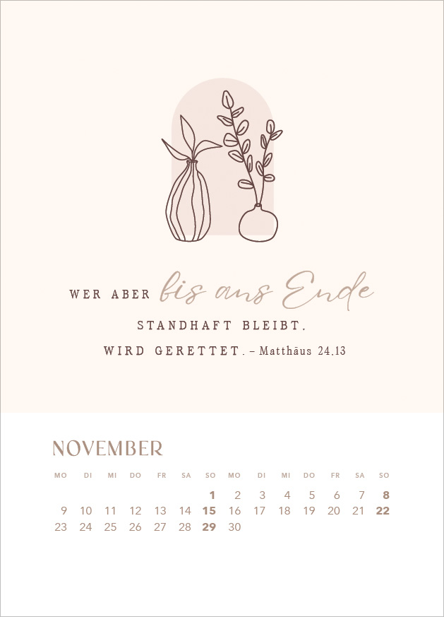 Hoffnung für immer 2026 - Tischkalender mit Holzaufsteller