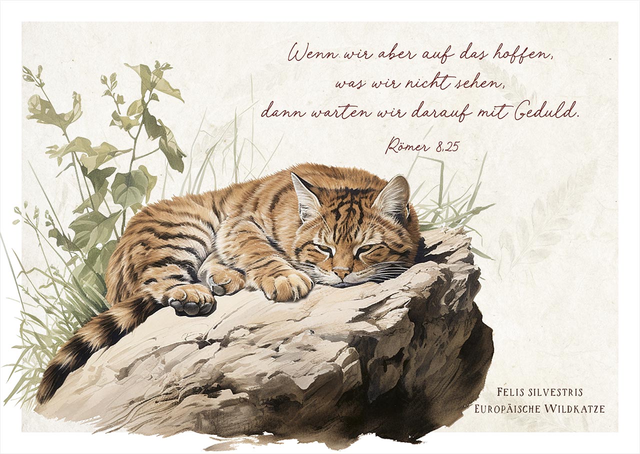 Postkarte Wildkatze -  (14,8 x 10,5 cm)