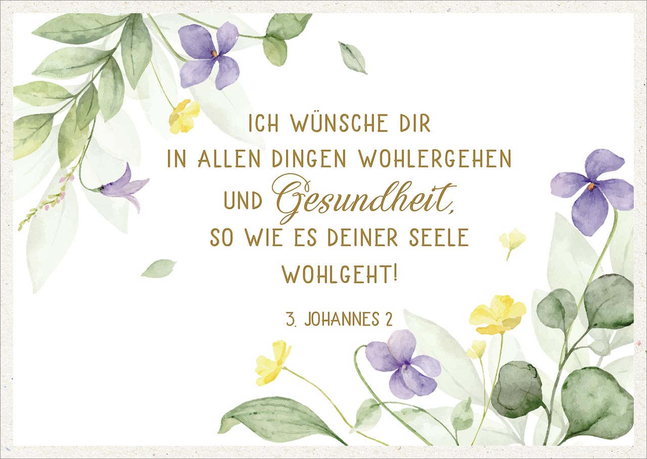 Postkarte Wohlergehen -  (14,8 x 10,5 cm)