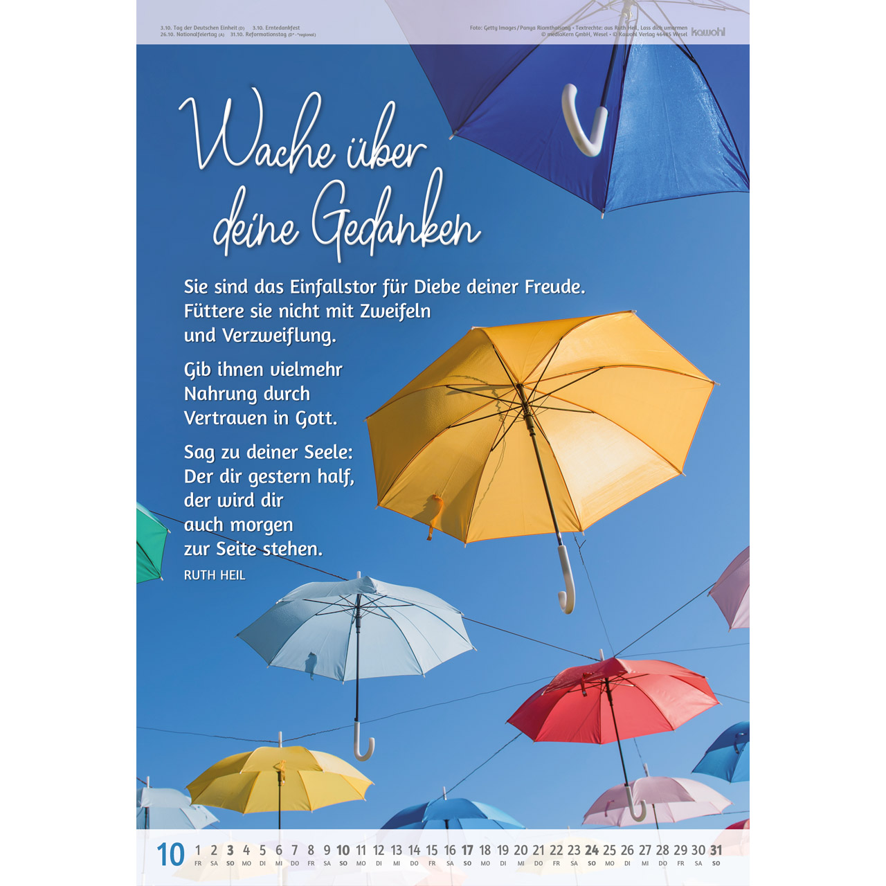 Du bist so wertvoll 2027 -  (30 x 44 x 0,1 cm)