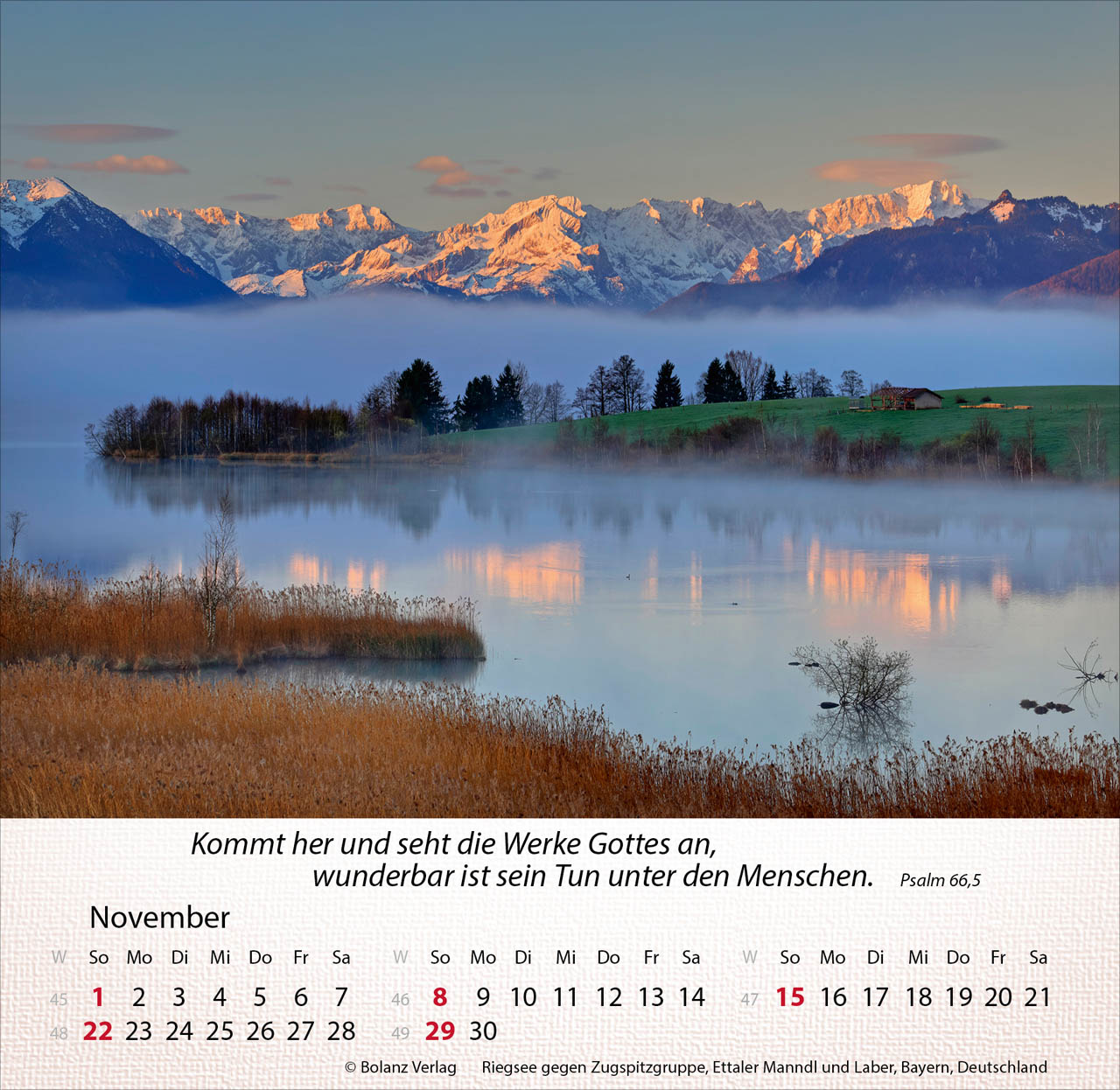 Berge 2026 - Tischkalender