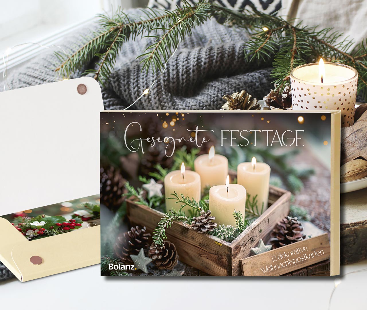 Postkartenbox Gesegnete Festtage -  Anlass: Weihnachten (15 x 11 cm)