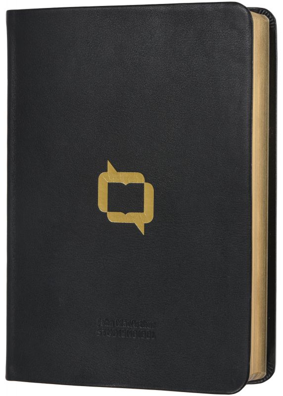 MacArthur Studienbibel – Schlachter 2000 (Softcover, schwarz, Goldschnitt) -  Autor: John F. MacArthur - Softcover - Leder 12. Auflage (17,7 x 25 x 4,4 cm)