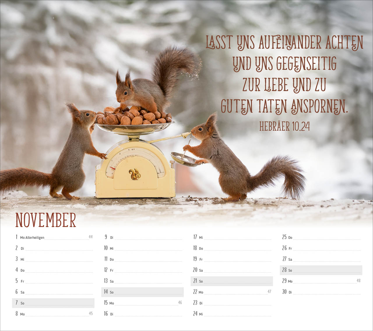 Du sorgst für mich 2027 – Tischkalender