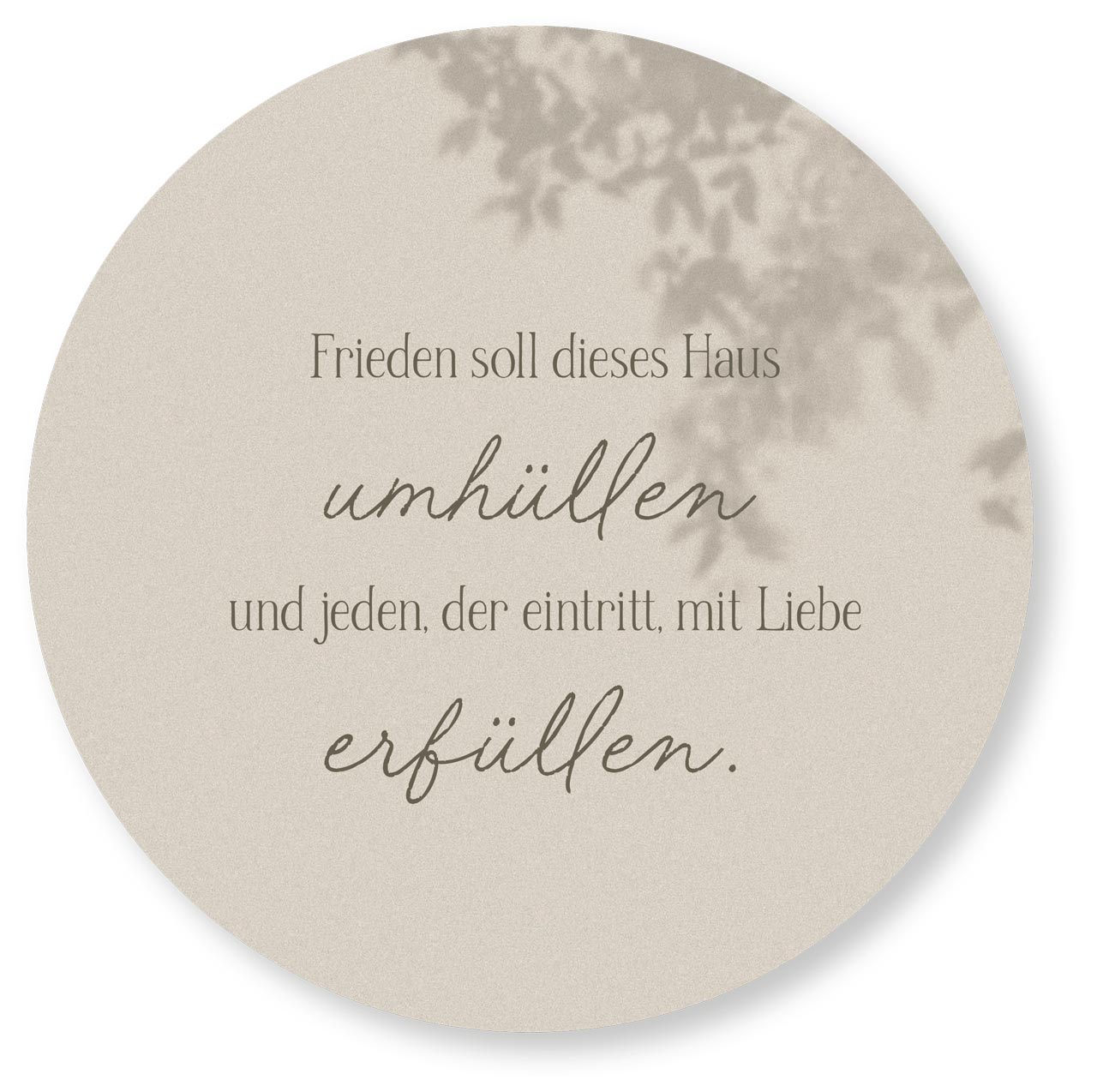 Wandschmuckbild Frieden 25 cm -  (25 cm Durchmesser)