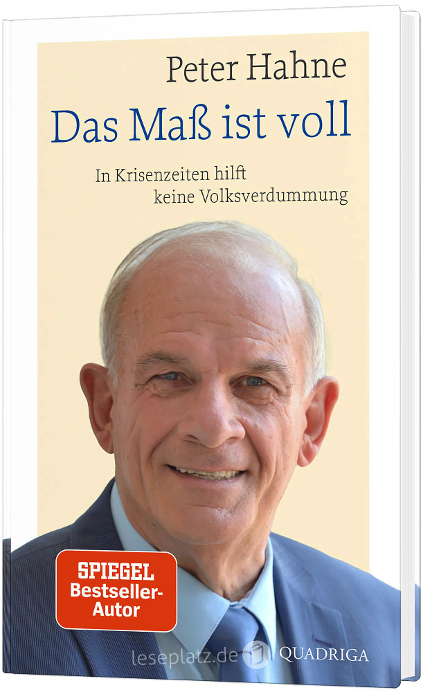 Das Maß ist voll -  Autor: Peter Hahne - Hardcover 1. Auflage (11,5 x 18,5 x 1,2 cm)