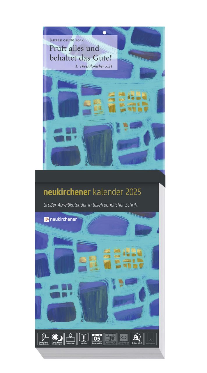 Neukirchener Abreißkalender 2025 - Großdruck -  - Geblockt (14,2 x  17,5 x 3 cm)
