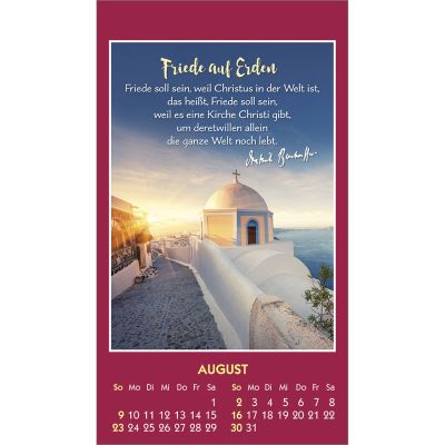 Gott ist bei dir 2026 -  Autor: Dietrich Bonhoeffer (6 x 10,5 cm)