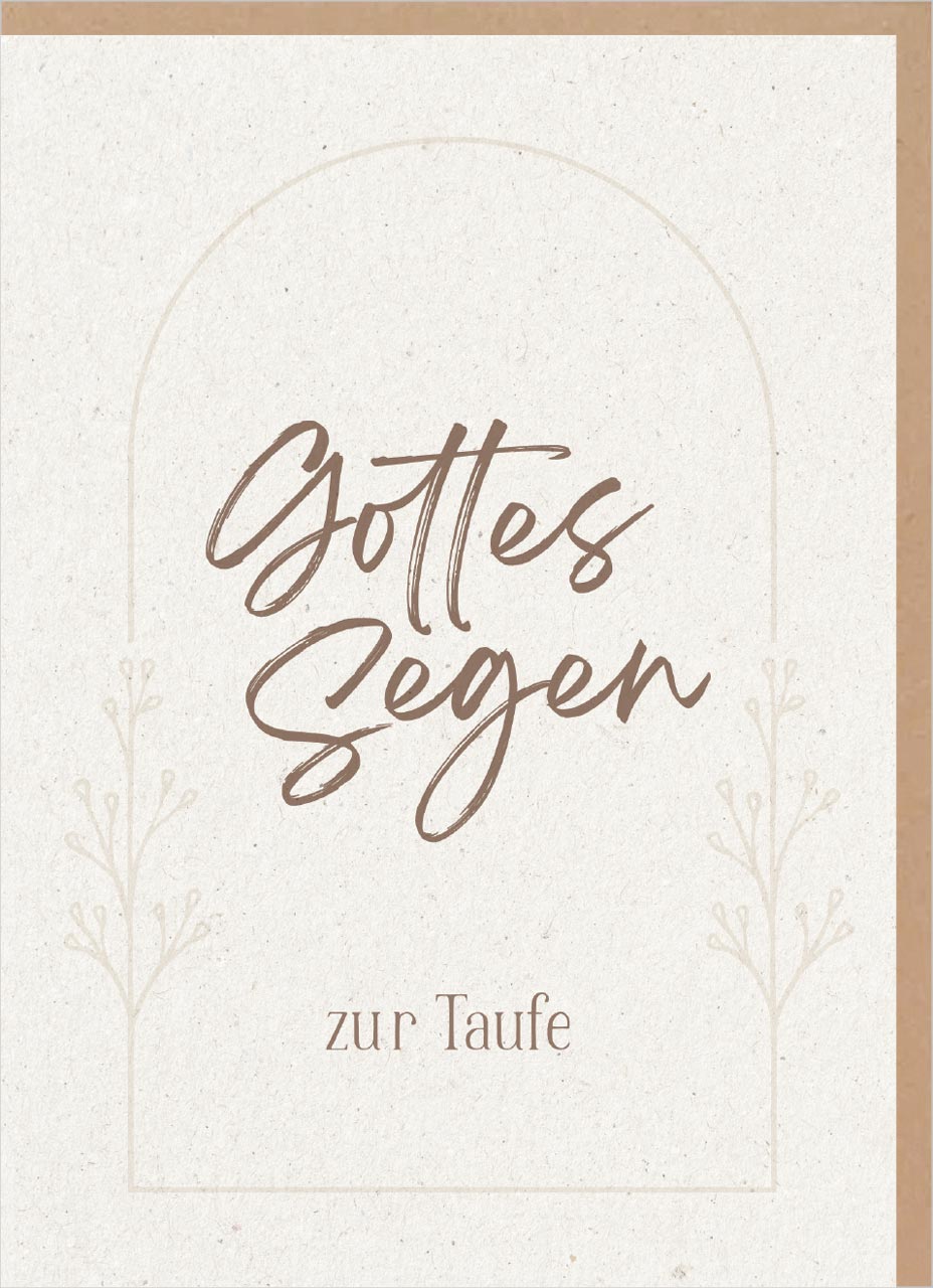 Faltkarte Gottes Segen zur Taufe -  Anlass: Taufe (12 x 17 cm)