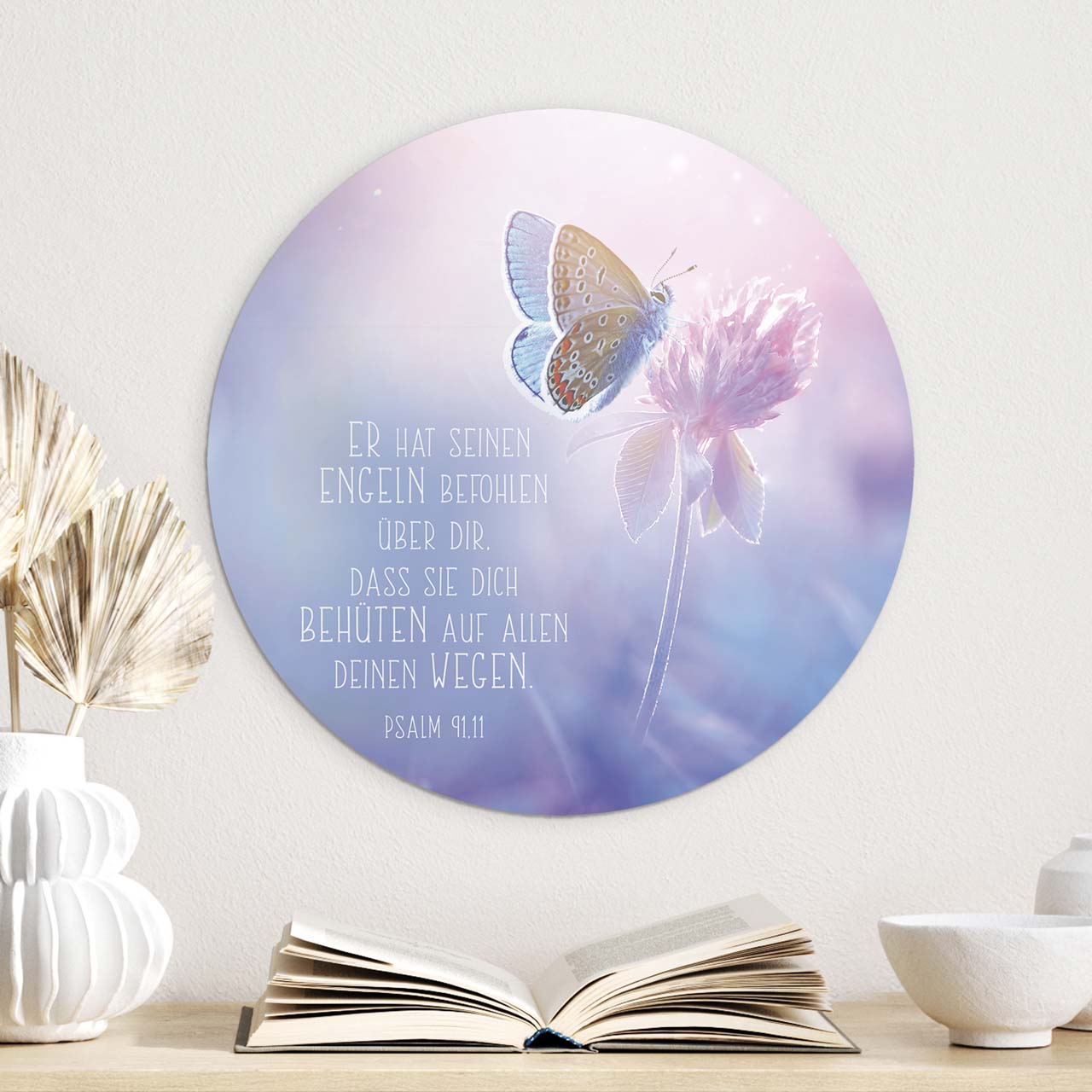 Wandschmuckbild Schmetterling 40 cm -  (40 cm Durchmesser)