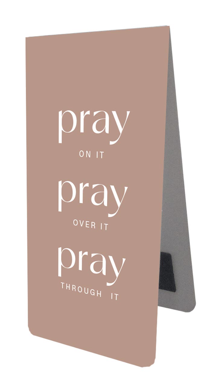 Magnetlesezeichen Pray on it -  (4,5 x 9,5 cm)