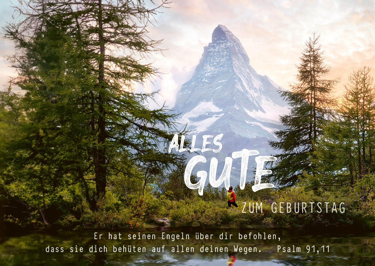 Postkarte mit Natur-Motiv zum Geburtstag -  Anlass: Geburtstag (14,8 x 10,5 cm)