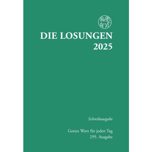 Losungen 2025 grün, Schreibausgabe -  - Hardcover (11,5  x 16,5 cm)