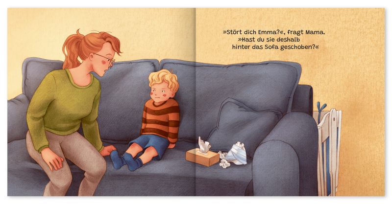 Leo und Emma (Eifersucht) -  Autor: Sabine Kähler - Hardcover 1. Auflage (22,5 x 22,1 x 1,5 cm)