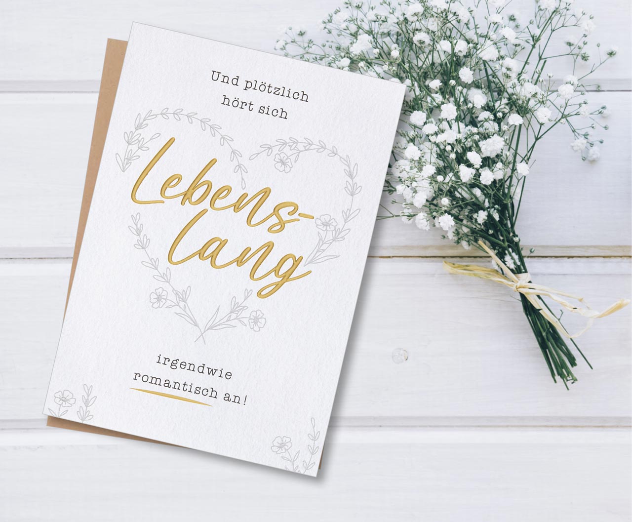 Faltkarte Hochzeit Lebenslang