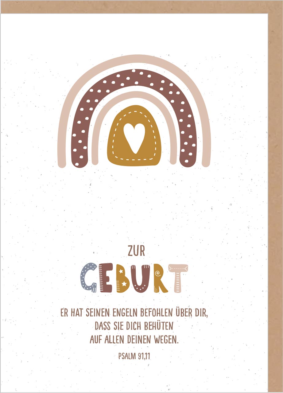 Faltkarte zur Geburt -  Anlass: Geburt (12 x 17 cm)