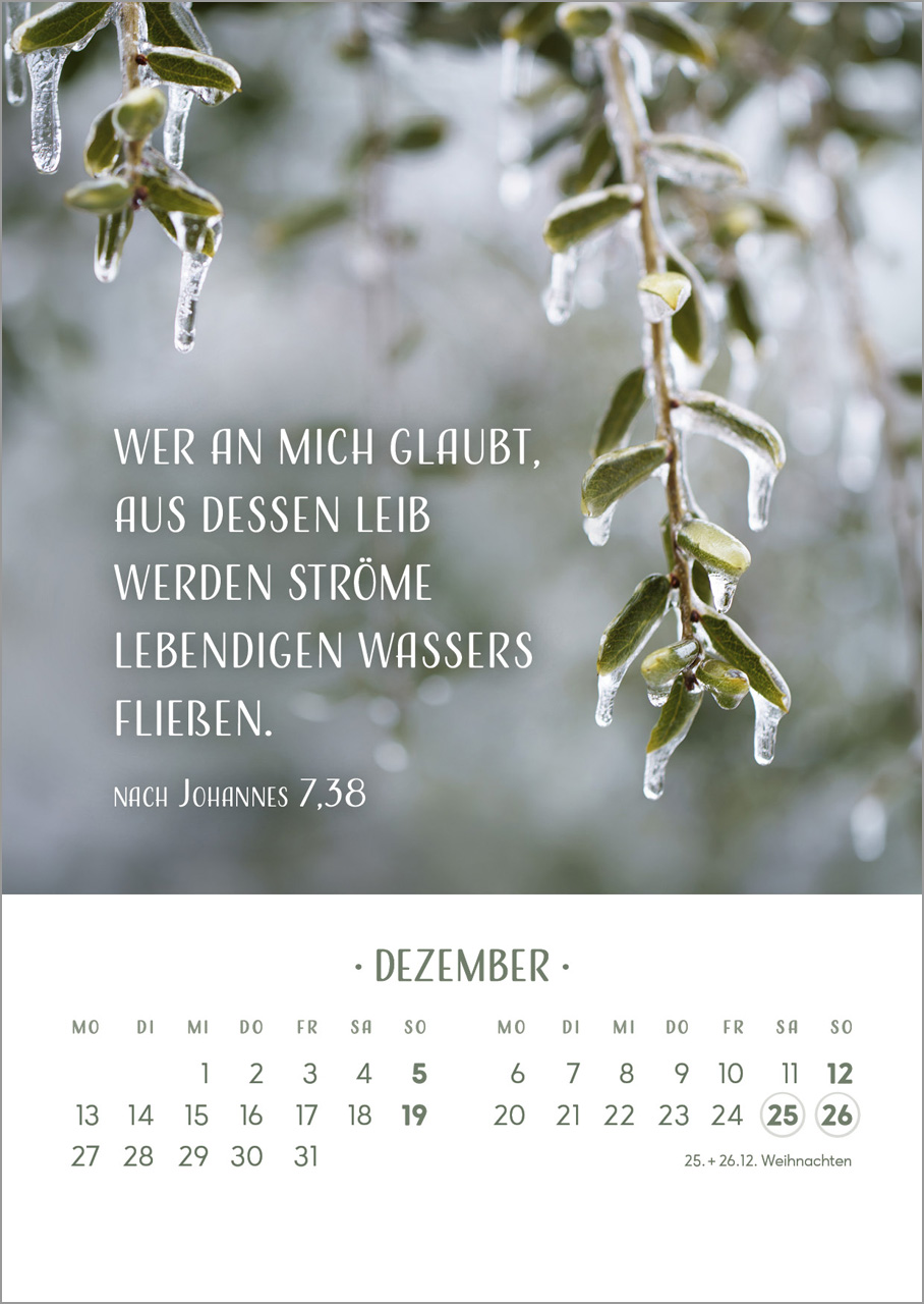 Zarte Blumengrüße 2027 – Tischkalender mit Holzaufsteller