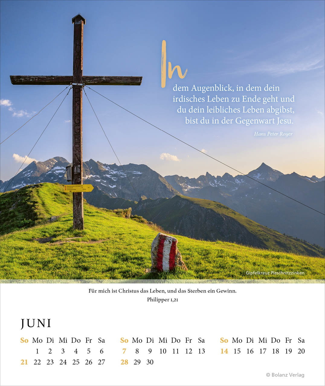 Fels meiner Stärke - Tischkalender 2026