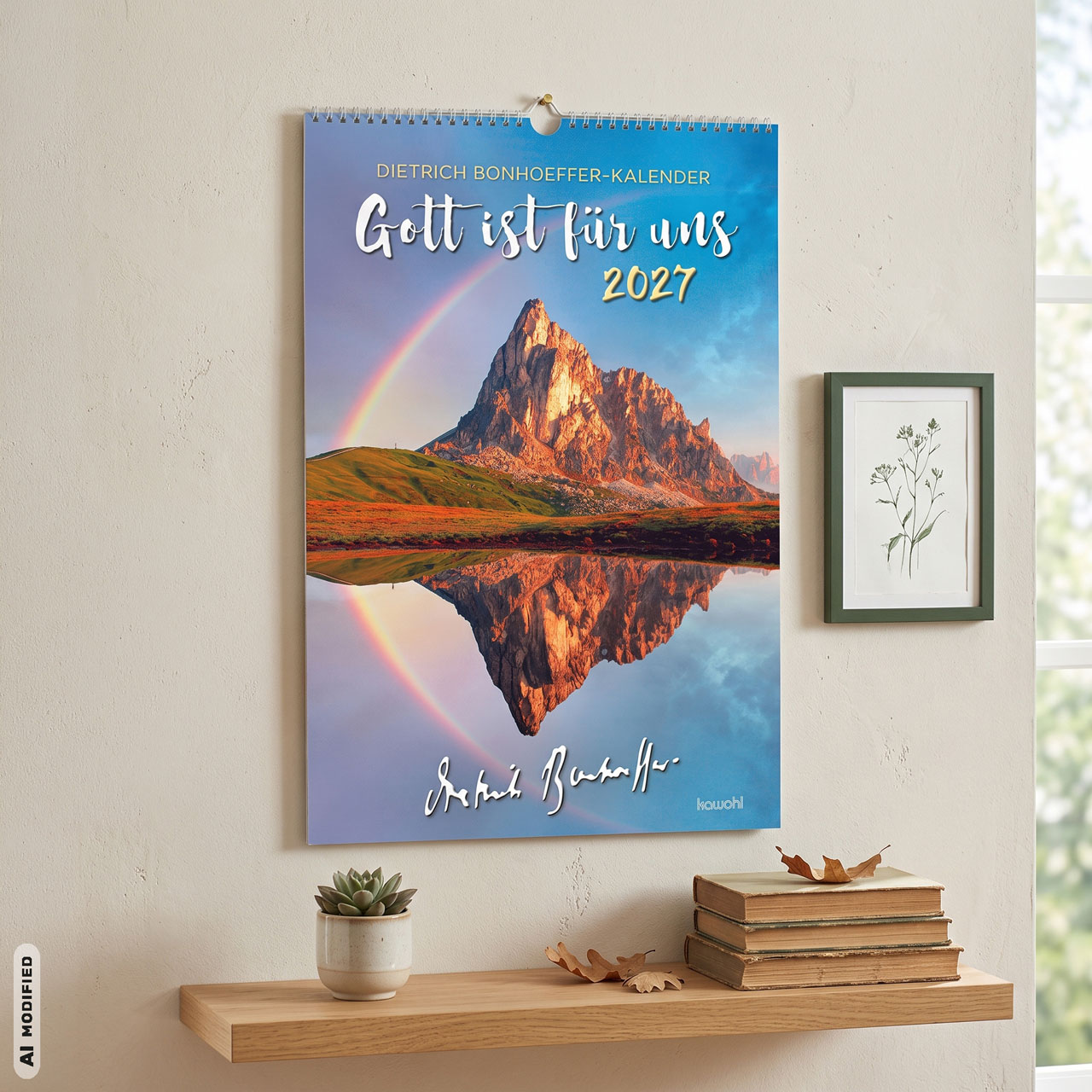 Gott ist für uns 2027 -  (30 x 44 x 0,1 cm)